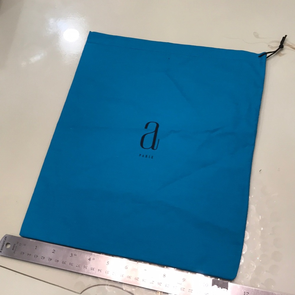 A Paris blue dust bag